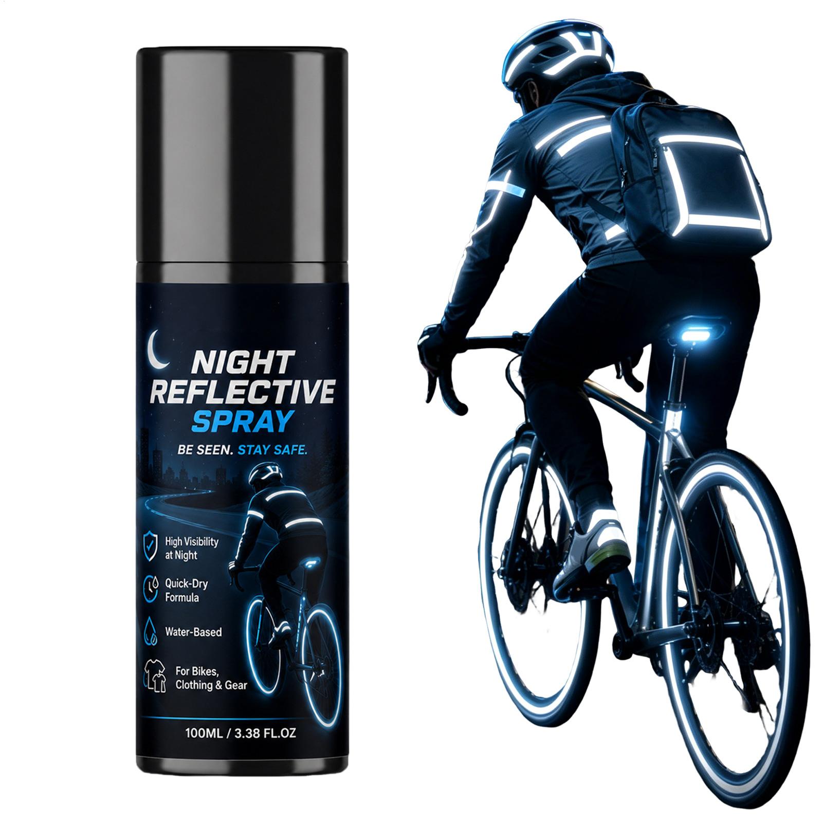 Running Visibility Gear - สเปรย์สะท้อนแสงสำหรับกลางคืน ขนาด 100 มล. สีสะท้อนแสงเพื่อความปลอดภัย เหมาะสำหรับวิ่ง