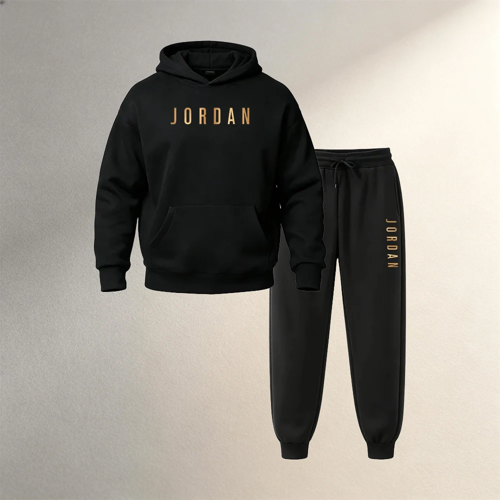 Joggers Pants - เสื้อผ้าผู้ชาย ชุดฮู้ดดี้ 2 ชิ้น เสื้อสวมหัว ฤดูใบไม้ร่วง