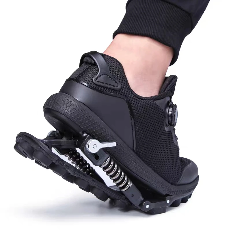 Running Shoes Women - รองเท้ากลไกพร้อมเชือกรองเท้าลวดสปริงเหล็ก, รองเท้ากีฬา 2 in 1, รองเท้ากันกระแทก