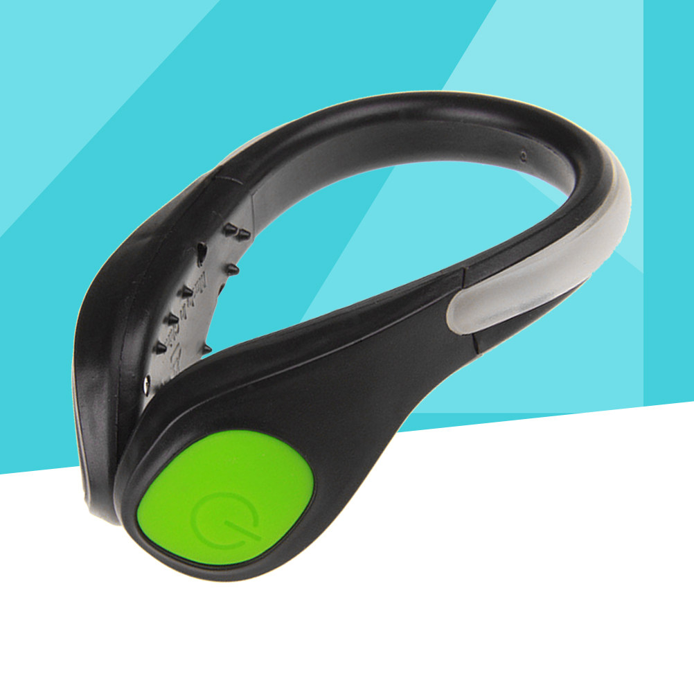 Running Visibility Gear - 1 ชิ้น คลิปติดรองเท้า LED ไฟสีเขียว สำหรับวิ่งกลางคืน