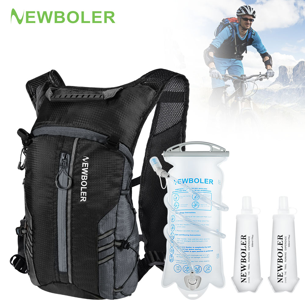 Hydration Vest - กระเป๋าเป้สะพายหลังสำหรับวิ่งพร้อมขวดน้ำ กระเป๋าใส่น้ำสำหรับวิ่งจ๊อกกิ้ง ปั่นจักรยาน วิ่งมาราธอน และเดินป่า น้ำหนักเบา