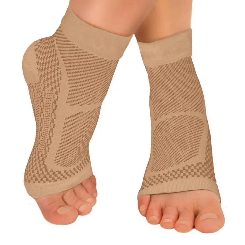 Sports Socks - อุปกรณ์พยุงข้อเท้าสำหรับกีฬา ปลอกรัดกระชับ ถุงเท้าสำหรับรองช้ำ สำหรับเอ็นร้อยหวายอักเสบ ออกกำลังกาย วิ่ง