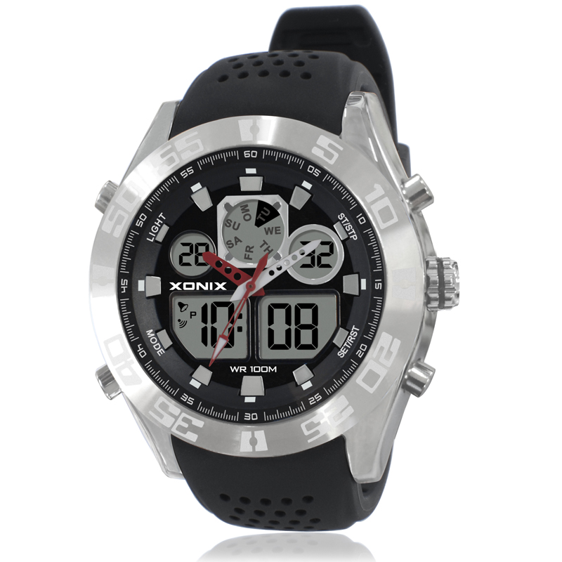 Running Watch - XONIX ผู้ชายกีฬานาฬิกากันน้ํา 100 M Analog-Digital นาฬิกาว่ายน้ําดําน้ํานาฬิกาข้อมือ