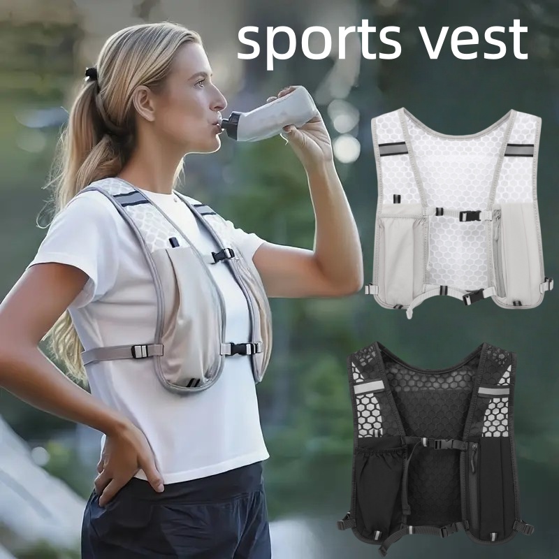 Hydration Vest - เสื้อกั๊กวิ่งแบบ unisex กันน้ำ ระบายอากาศได้ดี ใช้เป็นกระเป๋าเป้สะพายหลังสำหรับเดินป่า ปั่นจักรยาน