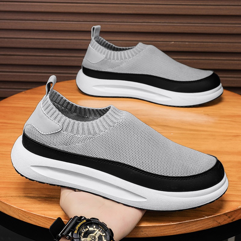 Running Shoes Men - 2025 รองเท้าผู้ชายใหม่Breathableตาข่ายผ้าใบรองเท้าแฟชั่นถุงเท้ายืดหยุ่นรองเท้าวิ่งรองเท้าสบายรองเท้าผ้าใบผู้ชาย...