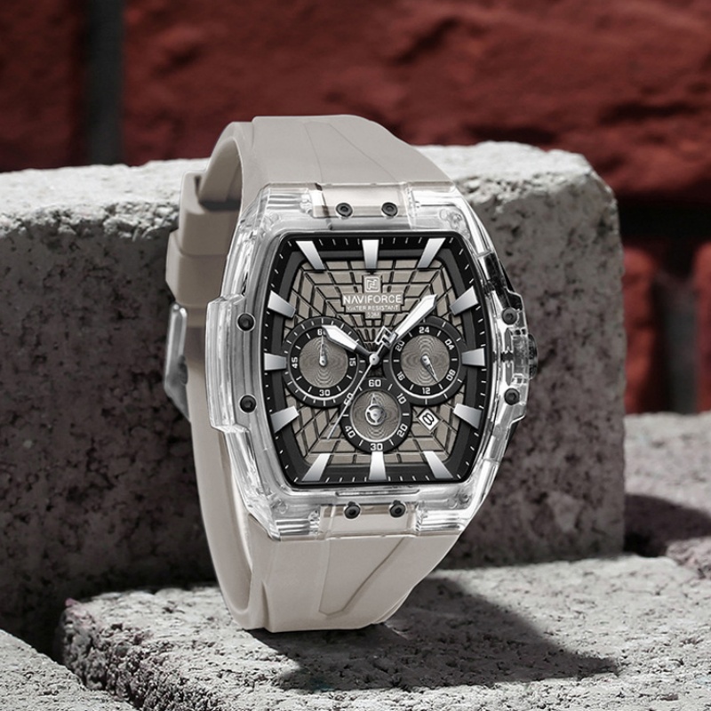 Running Watch - นาฬิกาข้อมือผู้ชาย NAVIFORCE รุ่น NF6113 ฟังก์ชั่นหลากหลาย โครโนกราฟ