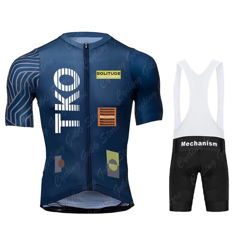 Race Bib - ชุดเสื้อปั่นจักรยานแขนสั้นสำหรับผู้ชายและกางเกงขาสั้นแบบมีสายรัด ชุดแข่งจักรยานเสือภูเขา เสื้อผ้าปั่นจักรยานฤดูร้อน 2026 TKO