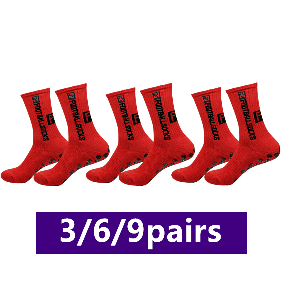Sports Socks - ถุงเท้ากีฬาแบบมืออาชีพ 3/6/9 คู่ สำหรับทุกเพศ กันลื่น ระบายอากาศได้ดี