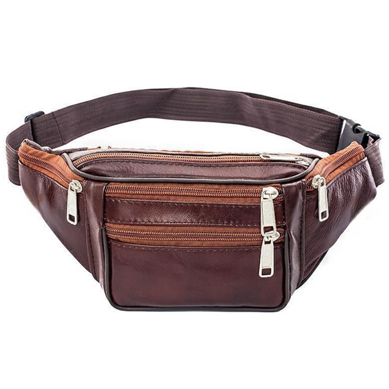Running Belt - กระเป๋าคาดเอวหนังผู้ชาย กระเป๋าคาดอกบางเบา สำหรับเล่นกีฬากลางแจ้ง กระเป๋าคาดเอววิ่งขนาดเล็ก กระเป๋าคาดอกแบบสะพายข้าง กระเป๋าใส่เงิน