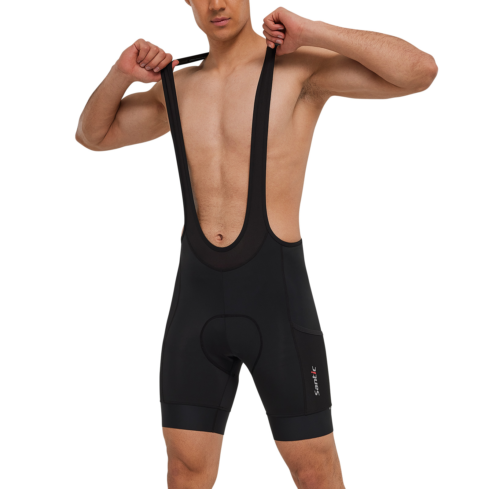 Santic ผู้ชายกางเกงขาสั้นขี่จั - Race Bib บทวิจารณ์และราคา