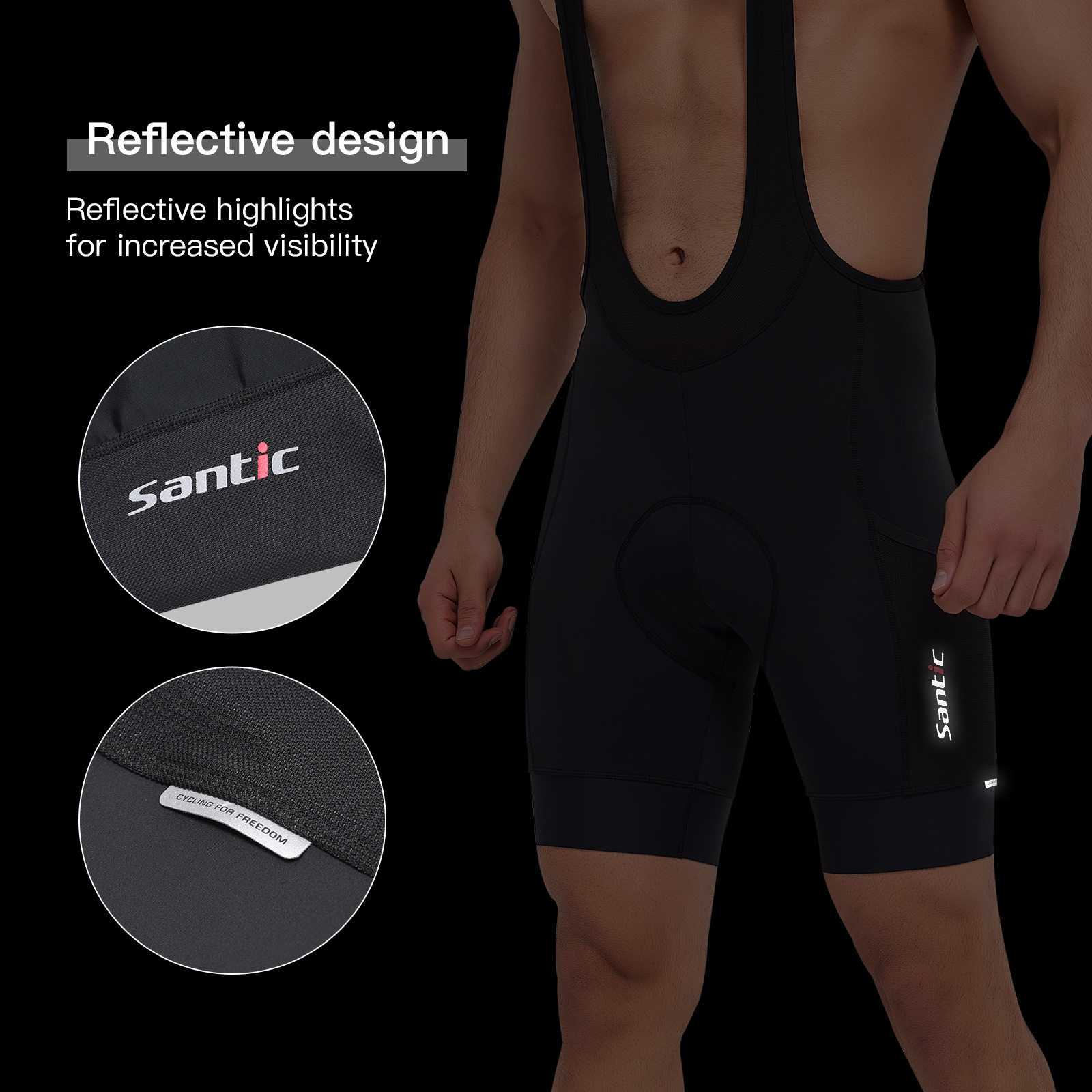 Santic ผู้ชายกางเกงขาสั้นขี่จั - Race Bib บทวิจารณ์และราคา