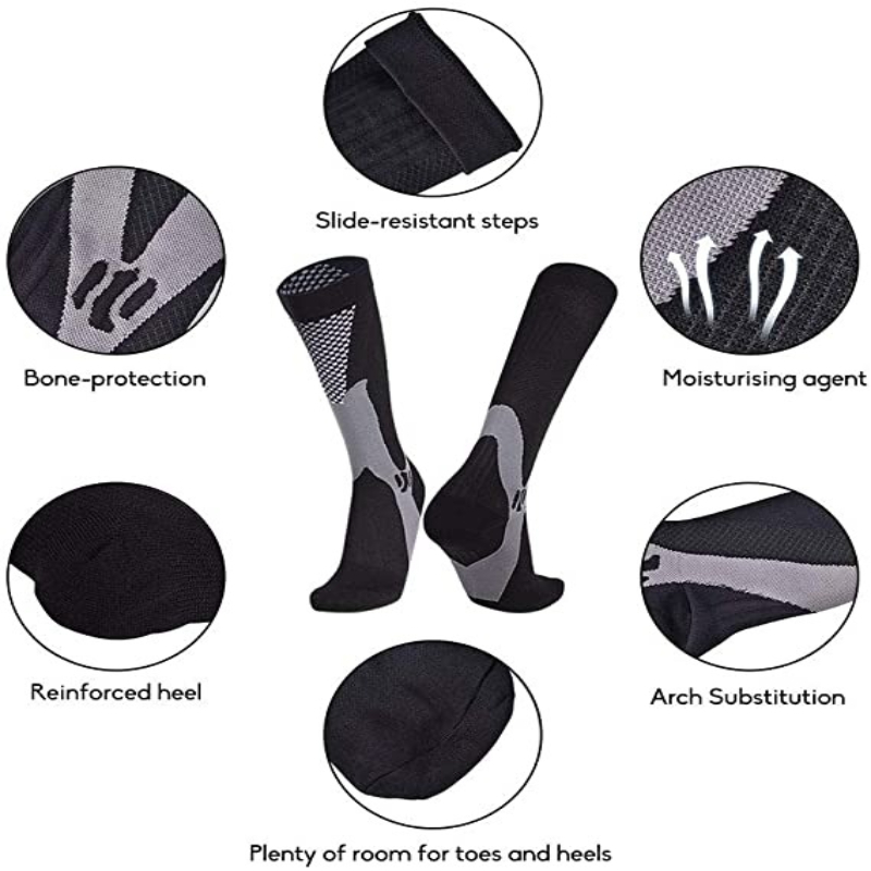 ถุงเท้ารัดกล้ามเนื้อ 3 คู่/แพ็ - Sports Socks บทวิจารณ์และราคา