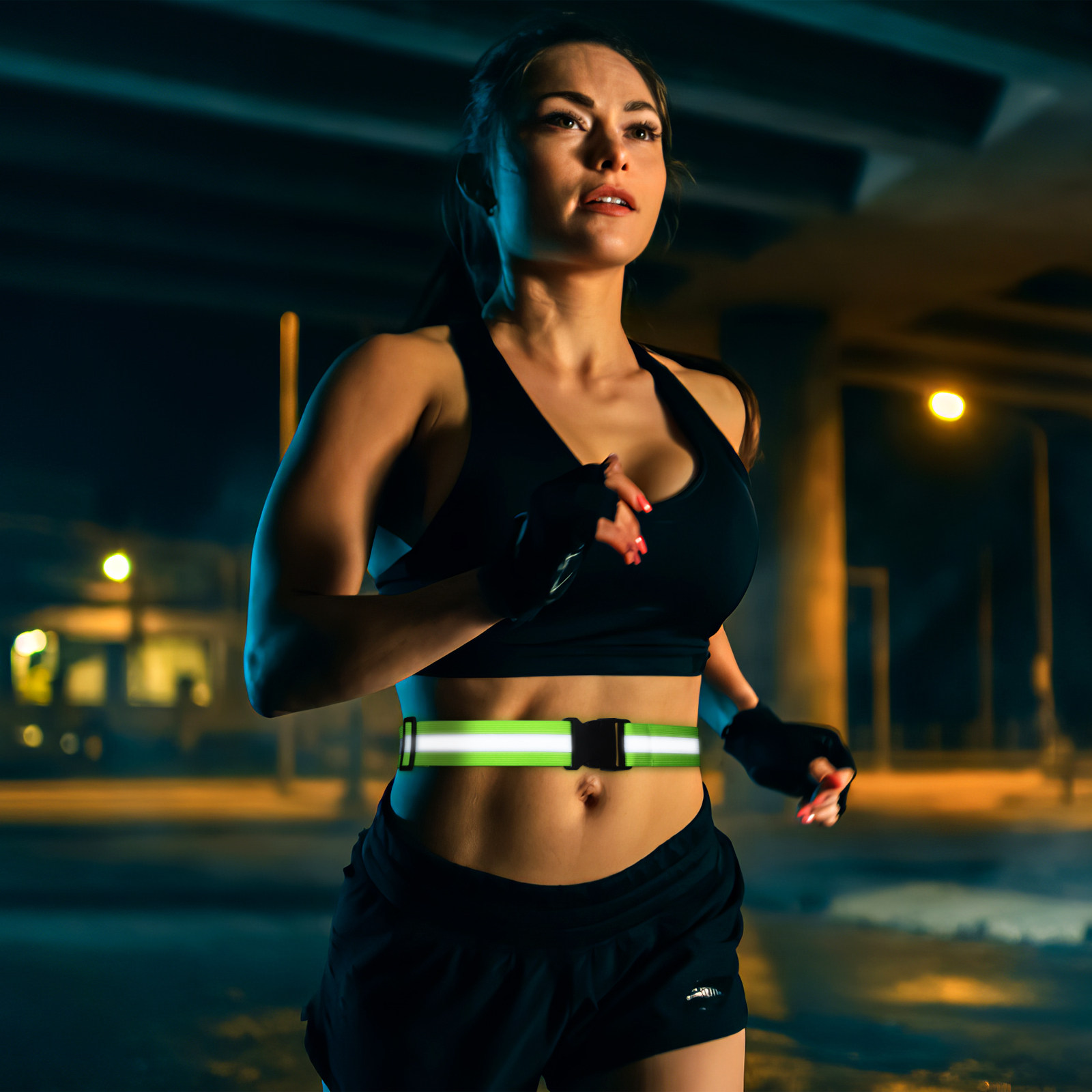 แถบสะท้อนแสงสีเขียวสะท้อนแสง ย - Running Visibility Gear บทวิจารณ์และราคา