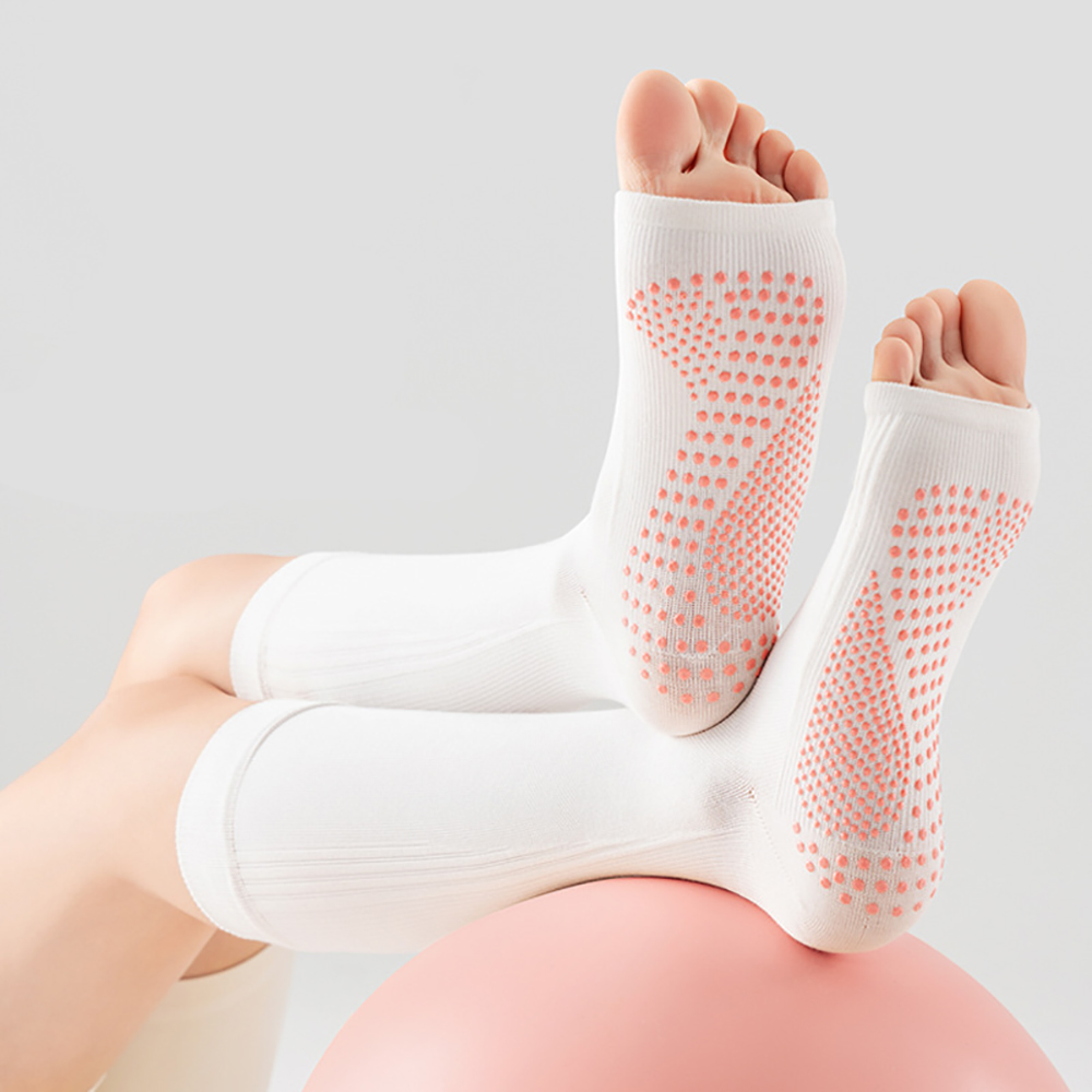 ถุงเท้าโยคะแบบเปิดปลายเท้าสำหร - Sports Socks บทวิจารณ์และราคา