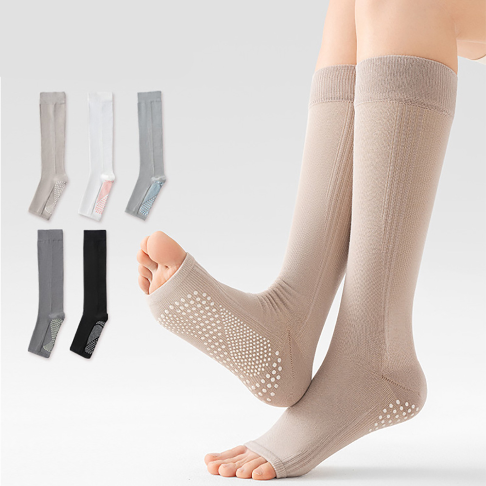 ถุงเท้าโยคะแบบเปิดปลายเท้าสำหร - Sports Socks บทวิจารณ์และราคา