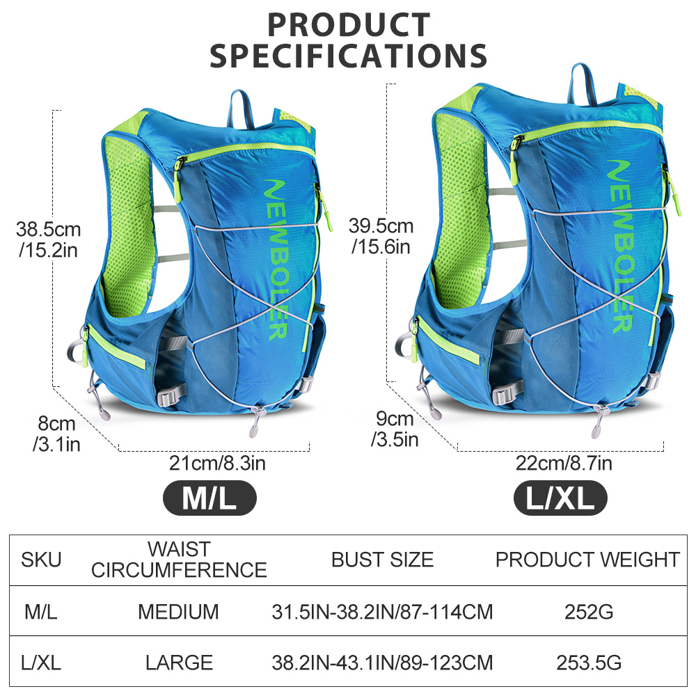 NEWBOLER เสื้อกั๊กใส่น้ำสำหรับ - Hydration Vest บทวิจารณ์และราคา