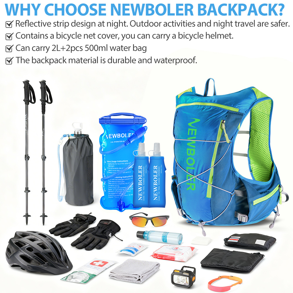 NEWBOLER เสื้อกั๊กใส่น้ำสำหรับ - Hydration Vest บทวิจารณ์และราคา