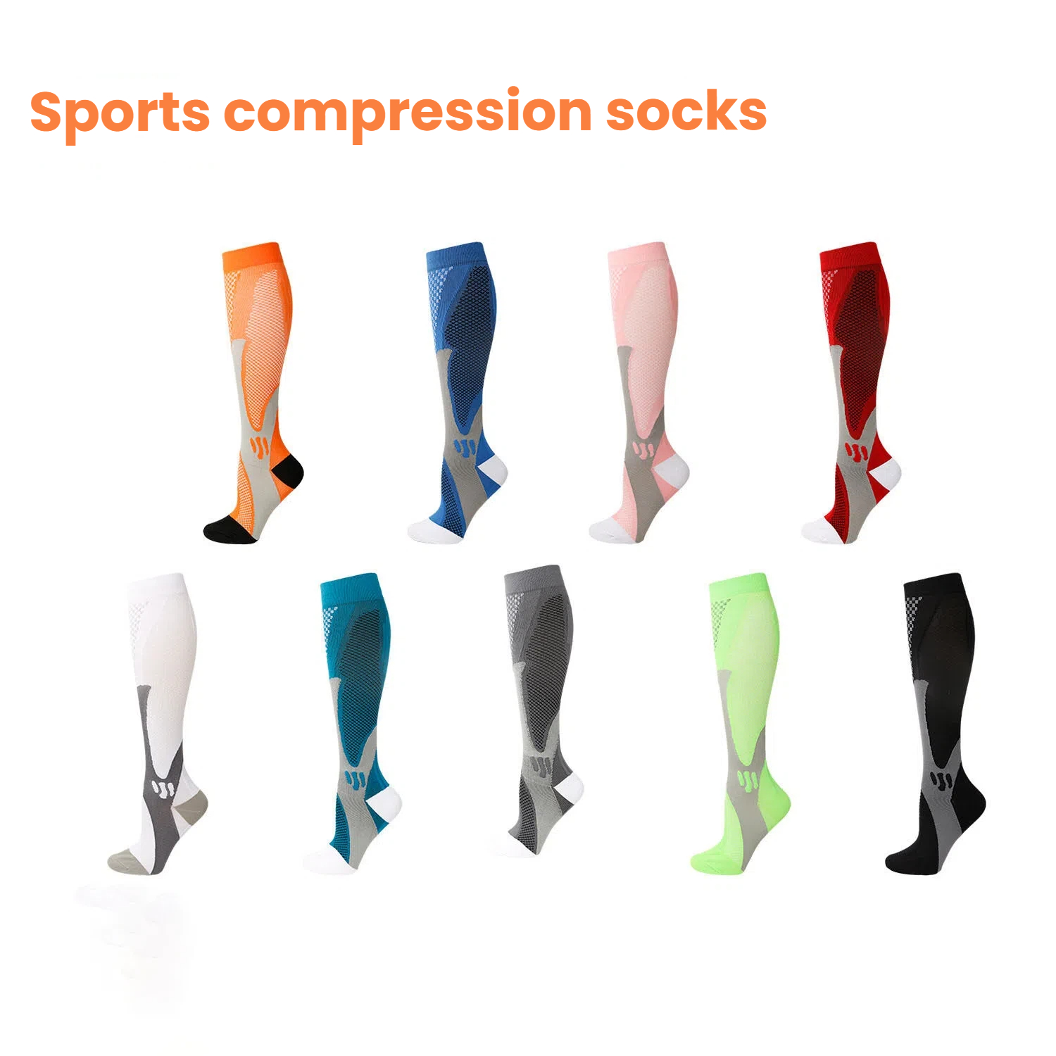 ถุงเท้ารัดกล้ามเนื้อไนลอนแบบคร - Sports Socks บทวิจารณ์และราคา