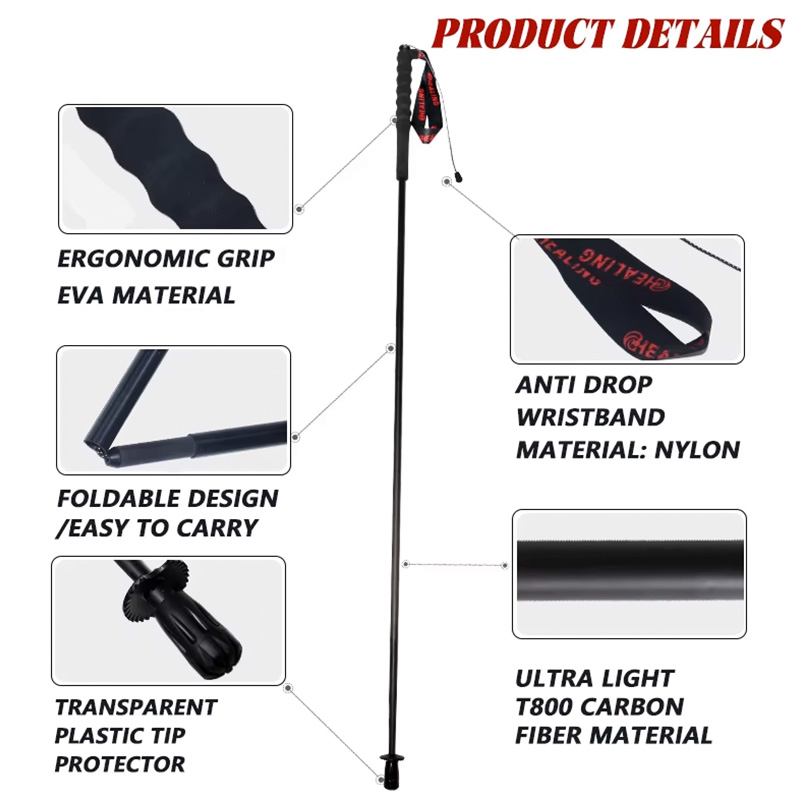 OKHEALING ไม้เท้าเดินป่าแบบพับ - Trekking Pole Carbon บทวิจารณ์และราคา