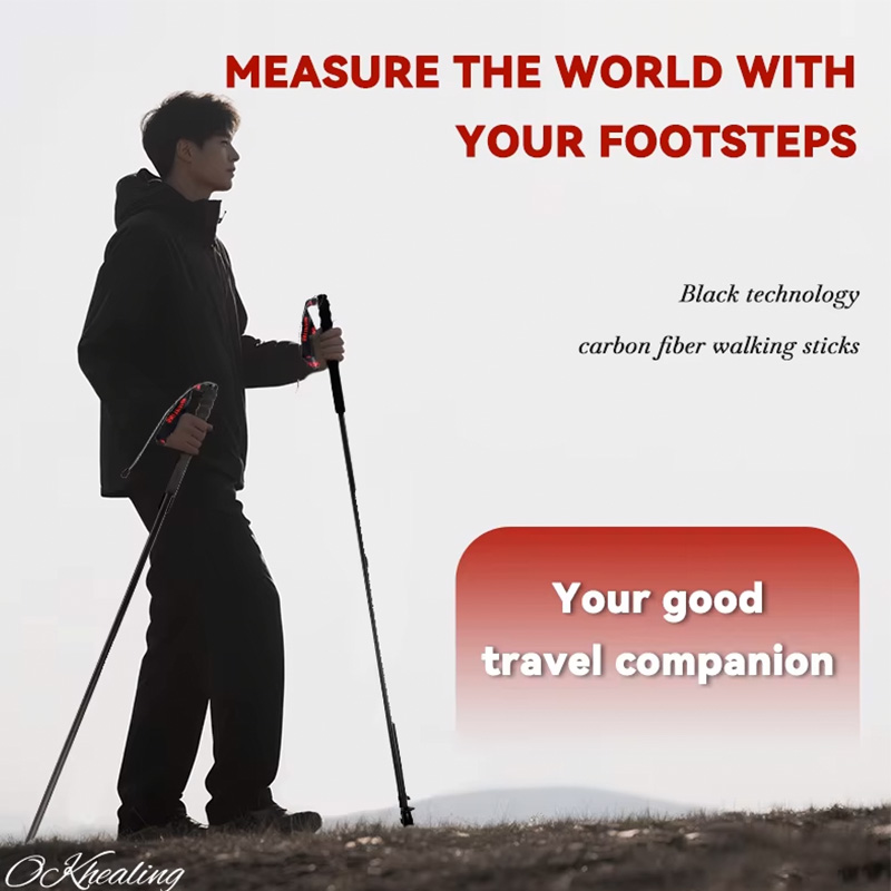 OKHEALING ไม้เท้าเดินป่าแบบพับ - Trekking Pole Carbon บทวิจารณ์และราคา