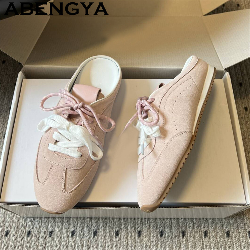 รองเท้าสลิปเปอร์แบบผูกเชือกสำห - Running Shoes Women บทวิจารณ์และราคา