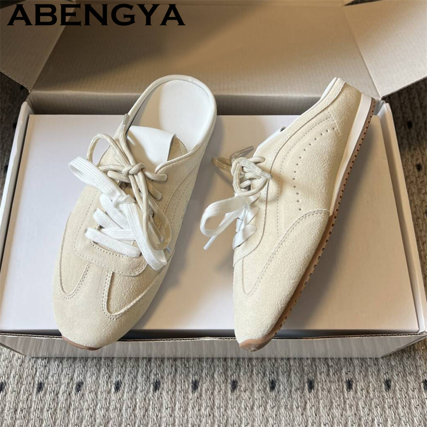 รองเท้าสลิปเปอร์แบบผูกเชือกสำห - Running Shoes Women บทวิจารณ์และราคา