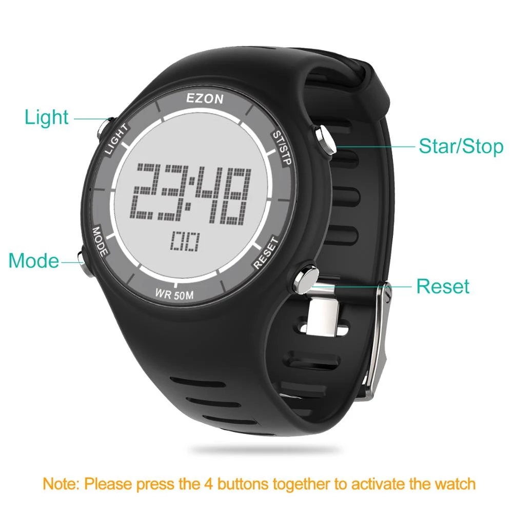 EZON ใหม่แฟชั่นผู้หญิงนาฬิกาสป - Running Watch บทวิจารณ์และราคา