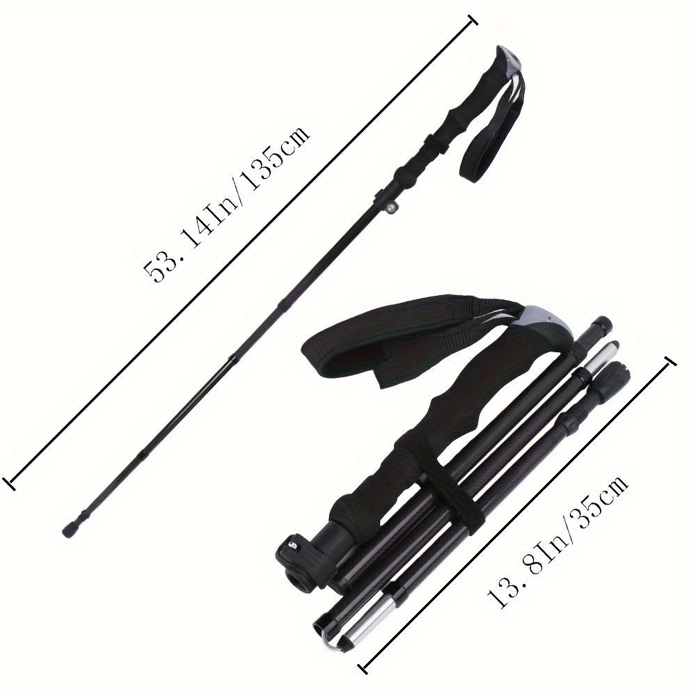 ไม้เท้าพับได้ 2 ชิ้น น้ำหนักเบ - Trekking Pole Carbon บทวิจารณ์และราคา