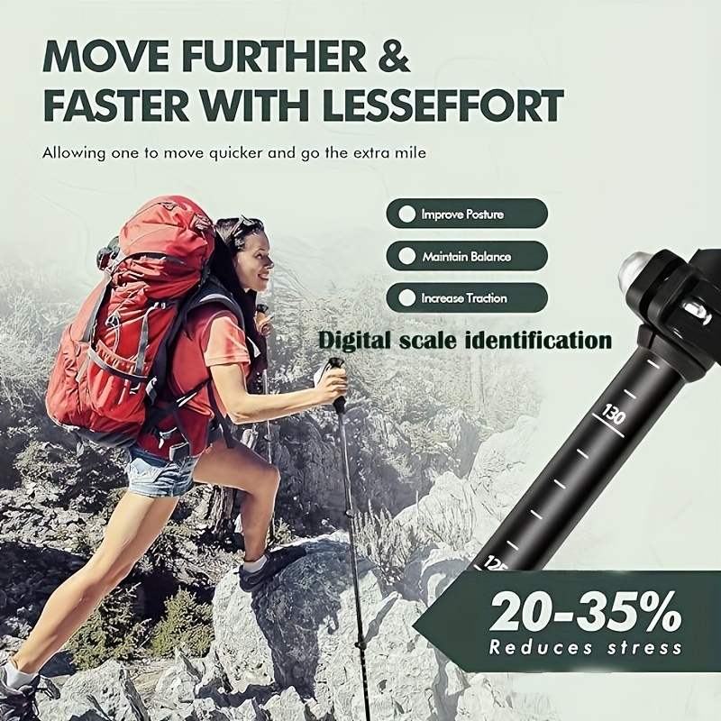 ไม้เท้าพับได้ 2 ชิ้น น้ำหนักเบ - Trekking Pole Carbon บทวิจารณ์และราคา
