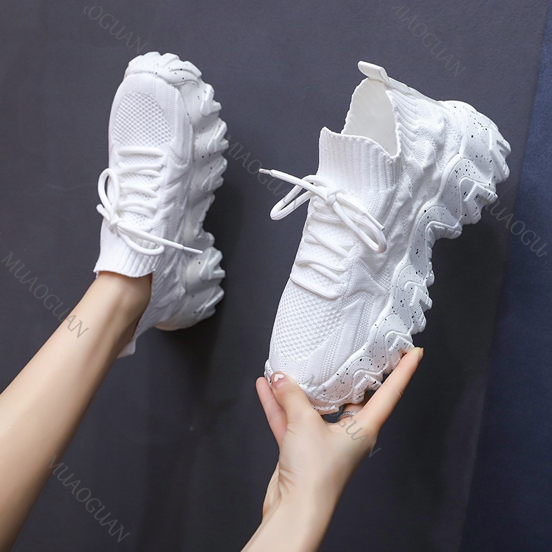 รองเท้าผ้าใบผู้หญิงแบบหนา ระบา - Running Shoes Women บทวิจารณ์และราคา