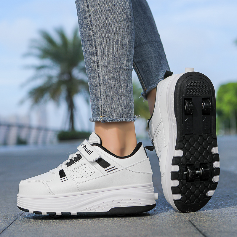 รองเท้าสเก็ตแบบมีล้อที่สามารถเ - Running Shoes Men บทวิจารณ์และราคา
