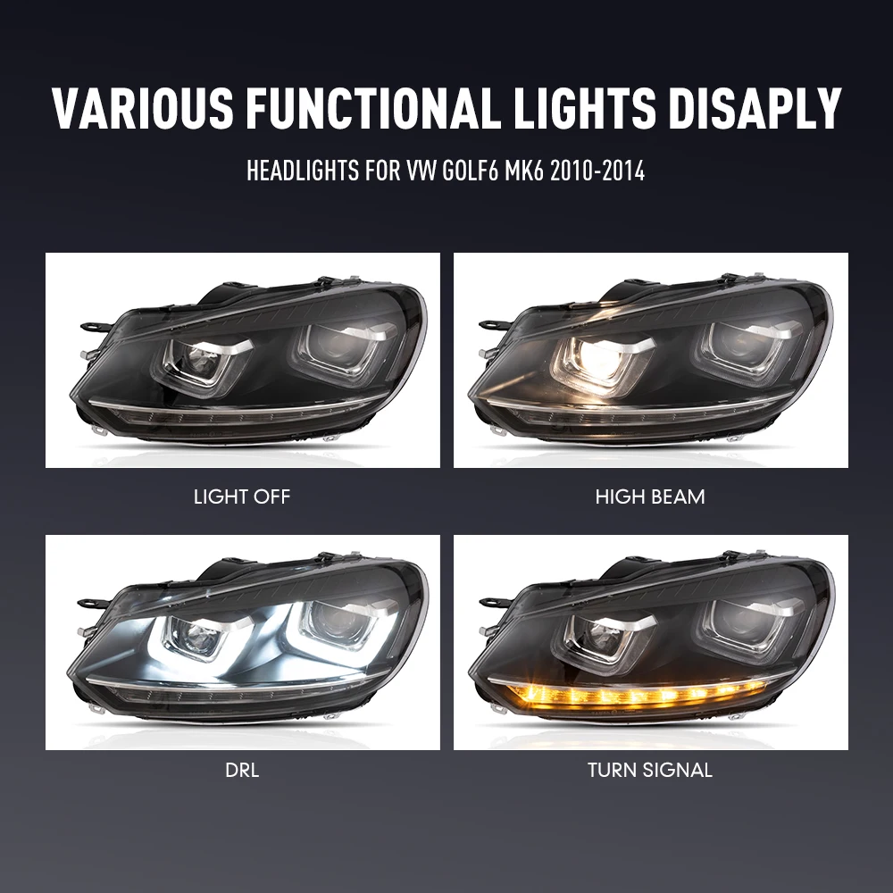 ไฟหน้ารถยนต์ 2 ชิ้น สำหรับ VW  - Running Headlamp บทวิจารณ์และราคา