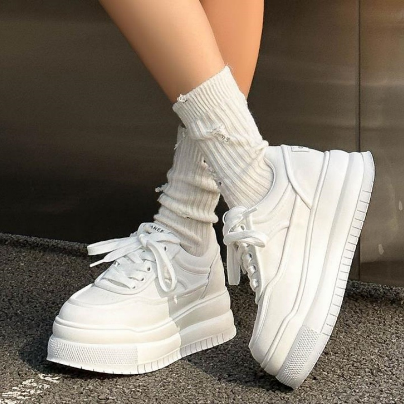 รองเท้าผ้าใบผู้หญิงหนังแท้สีขา - Running Shoes Women บทวิจารณ์และราคา