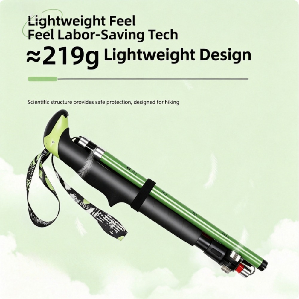 ไม้เท้าเดินป่าแบบพับได้ น้ำหนั - Trekking Pole Carbon บทวิจารณ์และราคา