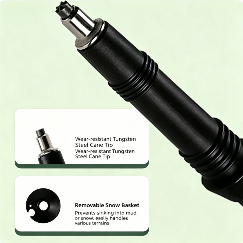 ไม้เท้าเดินป่าแบบพับได้ น้ำหนั - Trekking Pole Carbon บทวิจารณ์และราคา