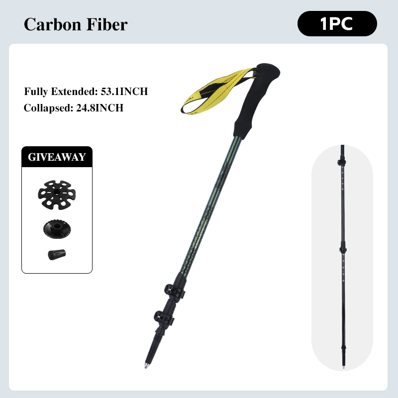 ไม้เท้าเดินป่าคาร์บอนไฟเบอร์ 3 - Trekking Pole Carbon บทวิจารณ์และราคา