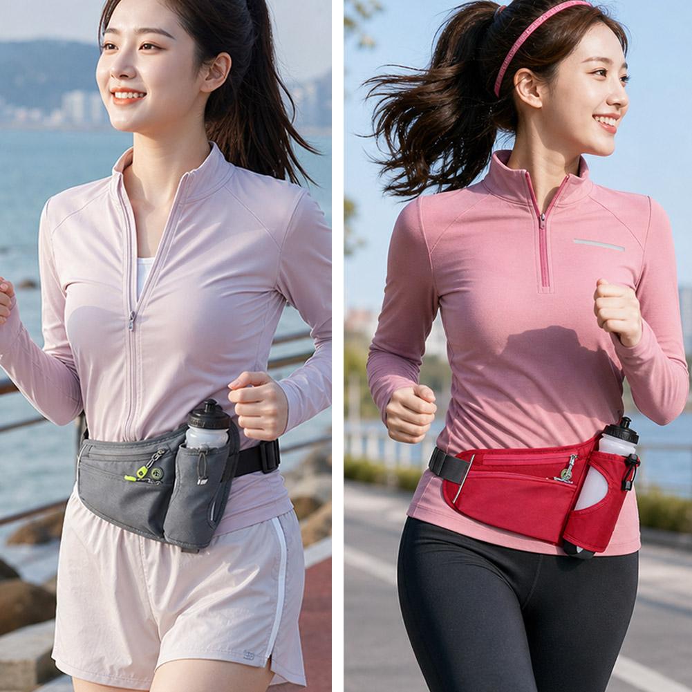 กระเป๋าคาดเอวพร้อมที่ใส่ขวดน้ำ - Running Belt บทวิจารณ์และราคา