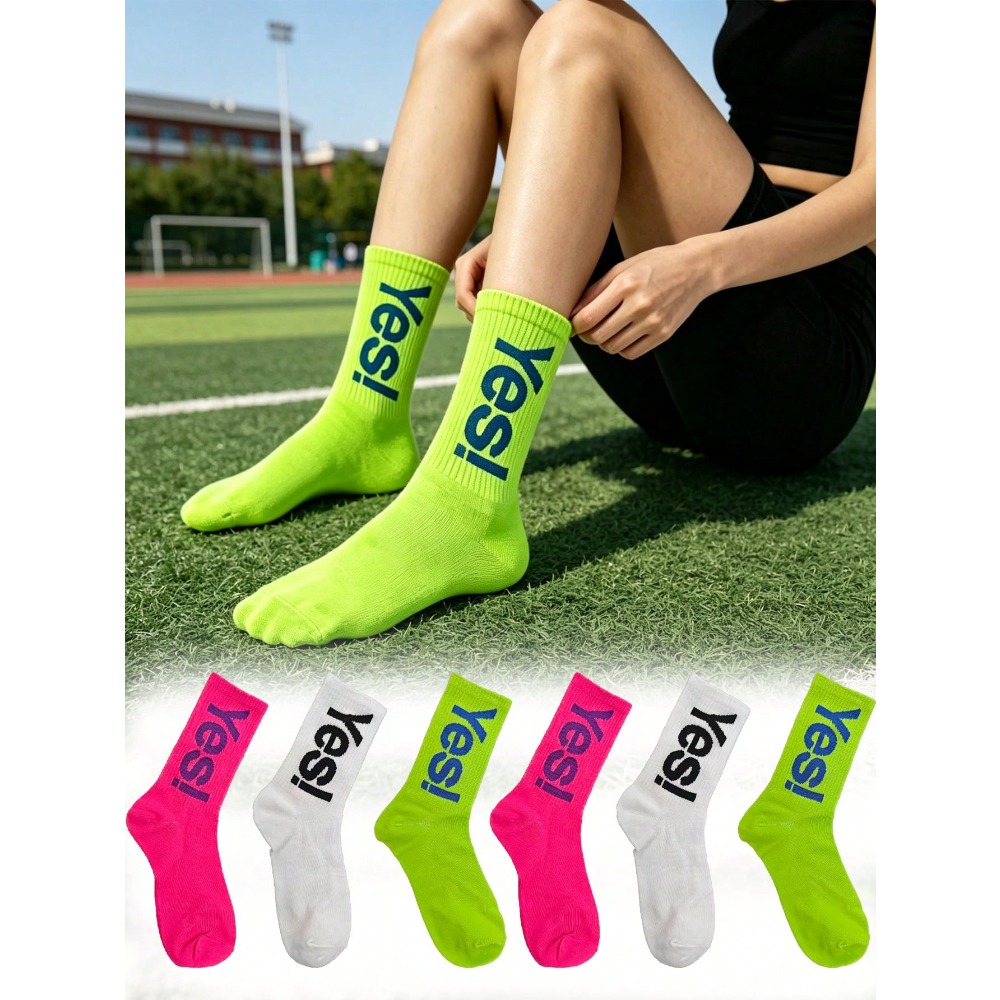 ถุงเท้าลายตัวอักษรเรืองแสง 1/4 - Sports Socks บทวิจารณ์และราคา