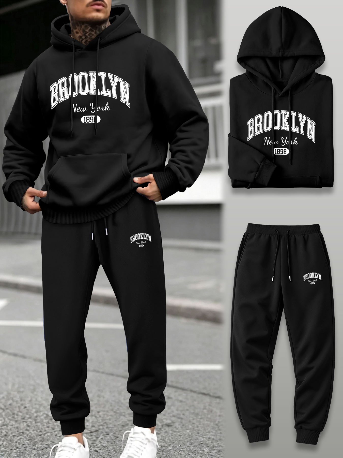 ชุดเซ็ตเสื้อฮู้ดและกางเกงจ็อกเ - Joggers Pants บทวิจารณ์และราคา