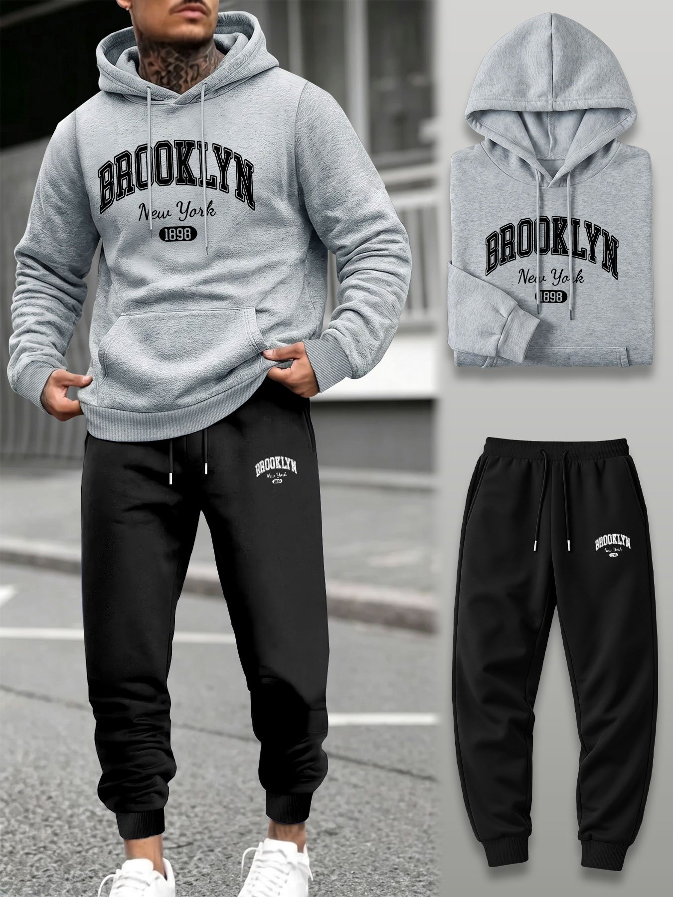 ชุดเซ็ตเสื้อฮู้ดและกางเกงจ็อกเ - Joggers Pants บทวิจารณ์และราคา