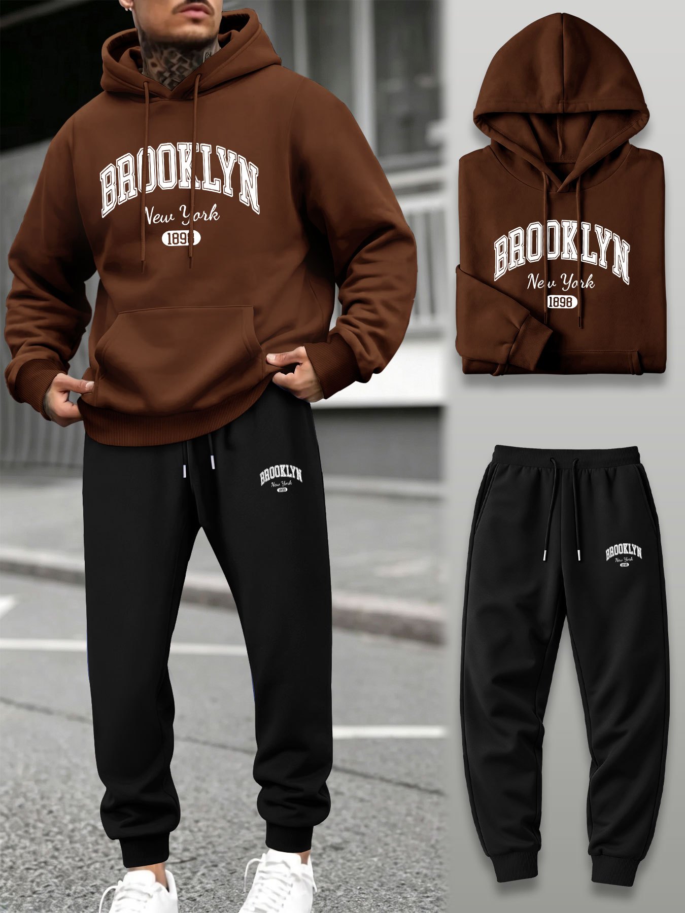 ชุดเซ็ตเสื้อฮู้ดและกางเกงจ็อกเ - Joggers Pants บทวิจารณ์และราคา
