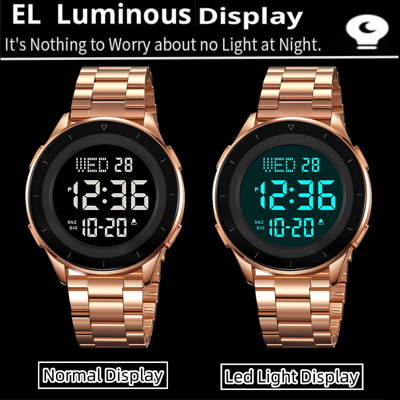 SKMEI นาฬิกาข้อมือดิจิตัล LED, - Running Watch บทวิจารณ์และราคา